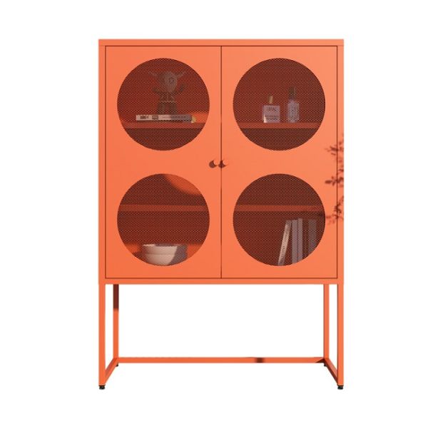 Home Furniture 2 Door Steel Storage Locker Metal Cupboard With Stand Feet