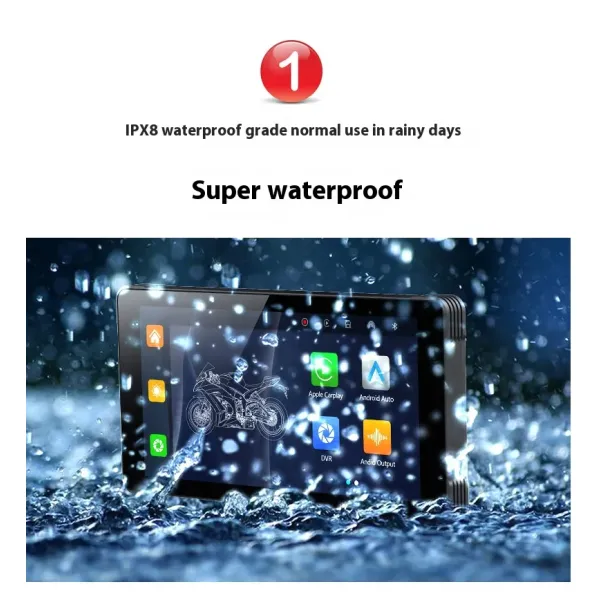 5.5 Inch Motorcycle Carplay Radio Navigation Android Auto Driving Recorder