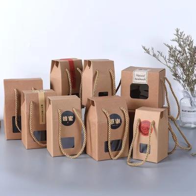 Modern Cowhide Corrugated Packaging Box Honey Fruit Box Customized Logo
