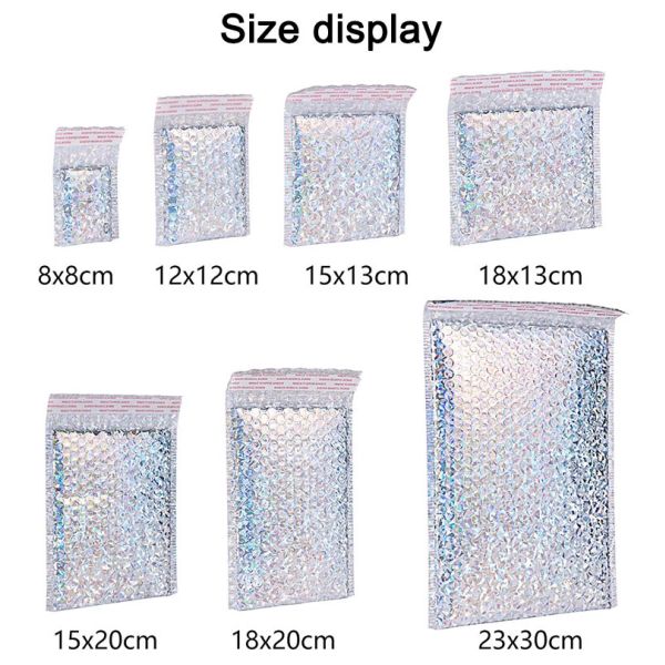 Holographic Poly Metallic Bubble Envelopes Mailer For Shipping