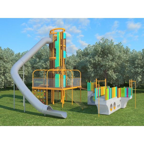 Outdoor Stainless Steel Slide Children'S Playground Entertainment Game