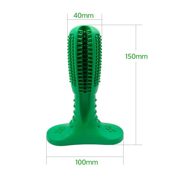 Food Grade Puppy Oral Fresh  Cleaning Massager Bite Silicone Dog Toothbrush Chew Toys