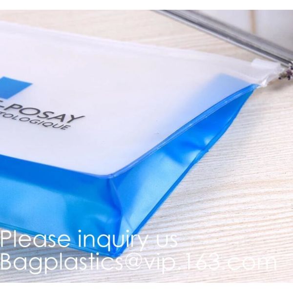 Eco-Friendly Transparent Soft EVA Plastic Cosmetic Packaging Bags With Zipper Top,EVA Plastic Durable Cosmetic Bagease
