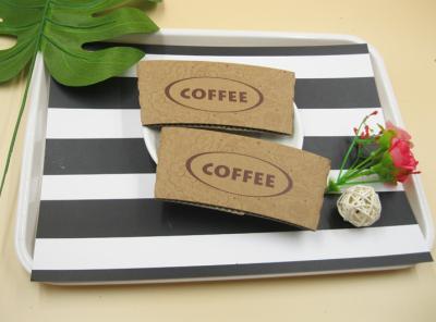 16 / 20oz Hot Coffee Paper Cup Sleeves odorless With Logo FSC Certification