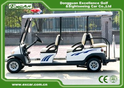 Carro-patrulha bonde da pessoa branca da cor 6 com batida - para baixo luz de cuidado