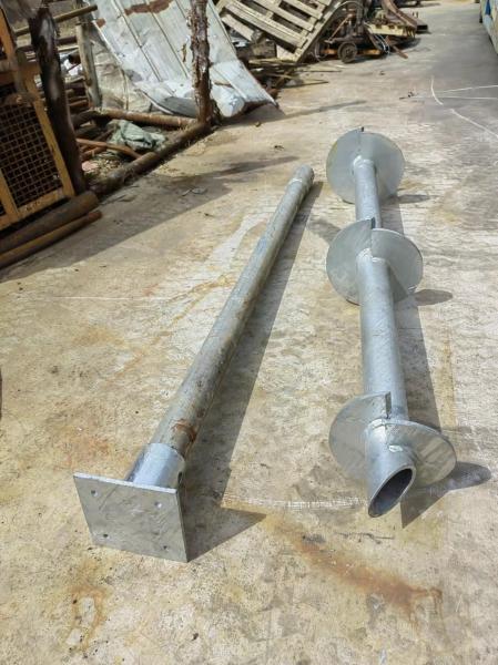 Solar Mounting System Portable Foundation Round Shaft Helical Spiral Pile Anchor