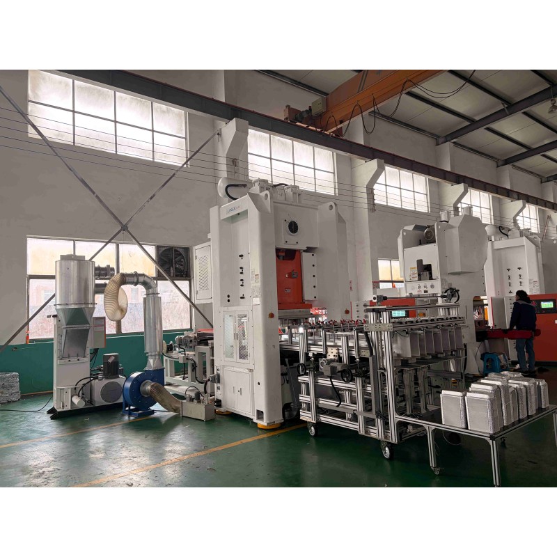Aluminium Foil Container Making Machine 80T H Frame Automatic Stacking & Counting System Integrated