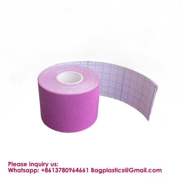 Cotton Precut Kinesiology Tape Waterproof Sports Strapping Tape For Physical Therapy Athlete Breathable Adhesive Physical Therapy Elastic Sport Athlete Training Kinesiology Tapes