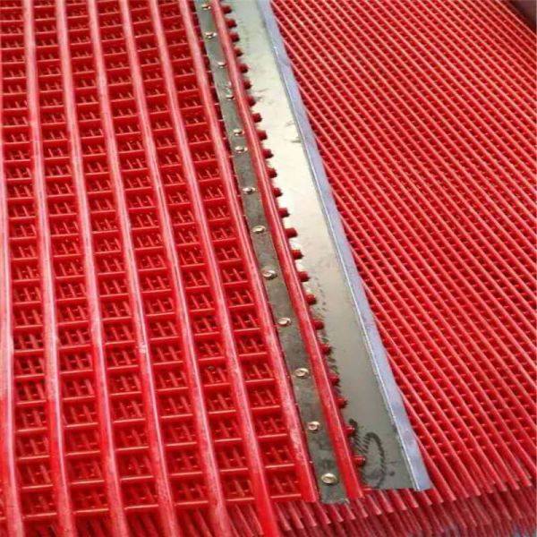 8mm Aperture size Polyurethane Coated wire mesh Screen Panel for Aggregate Processing