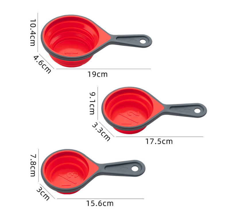 Lightweight Collapsible Measuring Cups And Spoons Set With Scale For Precise Results