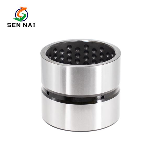 OEM Metric Steel Sleeve Bushings with Wear Resistance and Customized Size in Steel+Porous Bronze+PTFE
