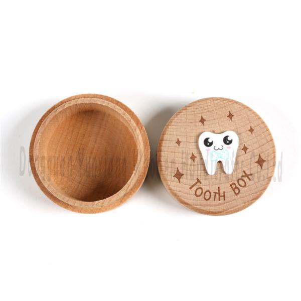 Premium Wooden Tooth Box for Kids – Personalized Keepsake Box for Storing Baby Teeth and Memorabilia – Durable Tooth Fairy Box with Secure Lid for Safe Storage and Special Moments