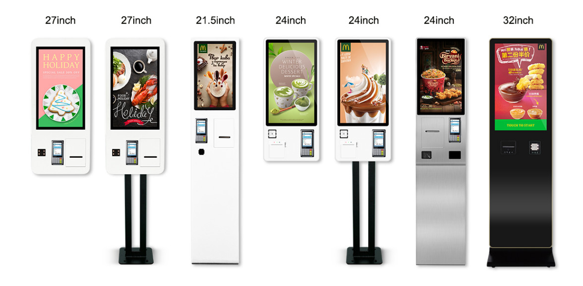 Стойка все пола 1920*1080 в одном киоске обслуживания собственной личности ресторанов приказывая