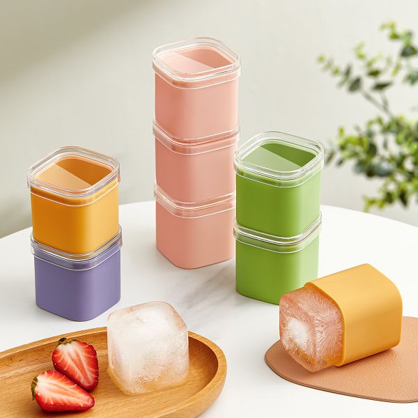 Whiskey Large Kitchen PS Silicone Freezer Tray With Lid Customizable