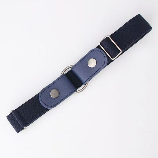 Canvas Woven Belt, Leather Trim Belt, Silver Buckle, Stretch Belt, Two-Tone Casual Belt, Versatile Belt for Jeans