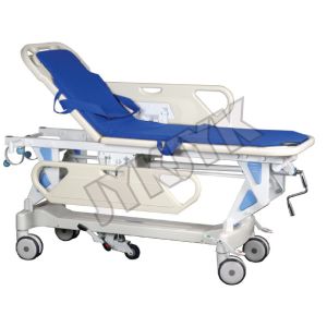 Chariot-brancard de patient d'hôpital intégré et réglable avec dossier