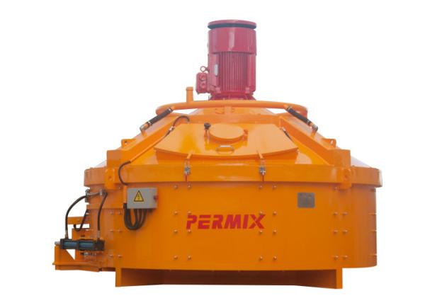 Durable Planetary Concrete Mixer High Discharging Power Orange 110Kw PMC3000