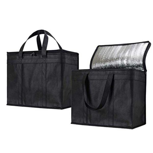 Reinforced Food Delivery Insulated Cooler Bag, Promotional Custom Recyclable Aluminum Foil Picnic Insulated Lunch