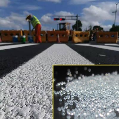 High Reflective Beads Traffic Marking 0.8mm-7mm Micro Glass Balls