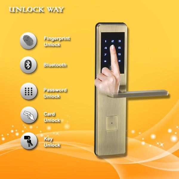 finger-touch keypad contactlessly Password Door Lock keyless low voltage warning  card