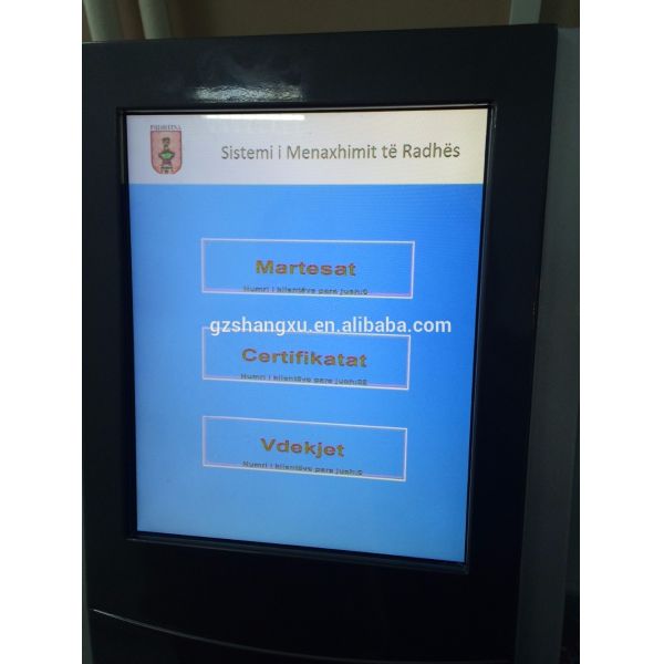 Bank/Hospital/Clinic Service Counter 15.6 inch Wall Mount Wireless Queue Management Token Numbering Display Q System