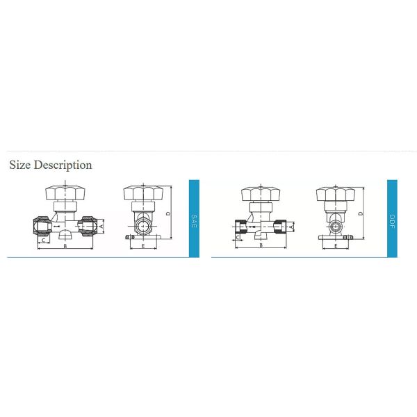 Forged Brass AC Spare Parts Flare Type Welding Refrigeration Hand Valve For R22