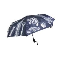 Parapluie ouvert automatique de 3 fois de BSCI avec la poignée en bois