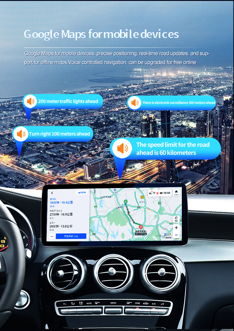 10-дюймовый сенсорный экран Android Car Radio Benz GLA CLA A G NTG 4,5 DSP Player 10,25