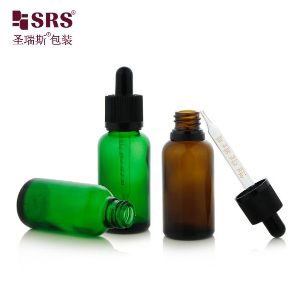 Hot Selling Glass Dropper Bottle for Skincare Essential Oil with Press Screw Tamper Evident