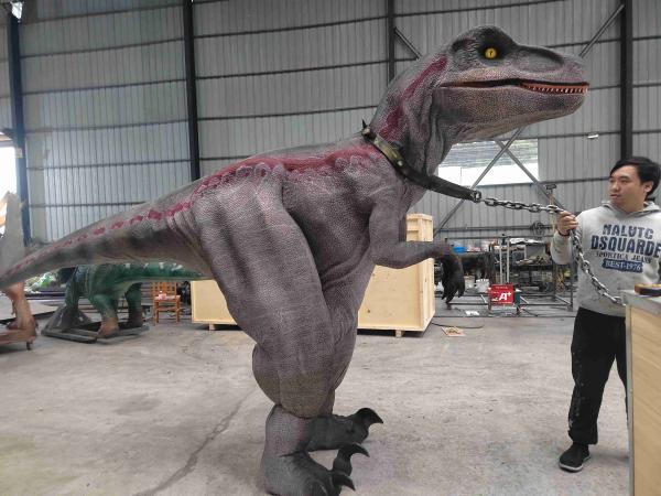 Zigong Fabricante Disfarce de Raptor de Faixa Vermelha de Tamanho Real à Venda