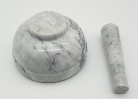 Glossy Stone Pestle Mortar Grey Color Easy Cleaning OEM Acceptable