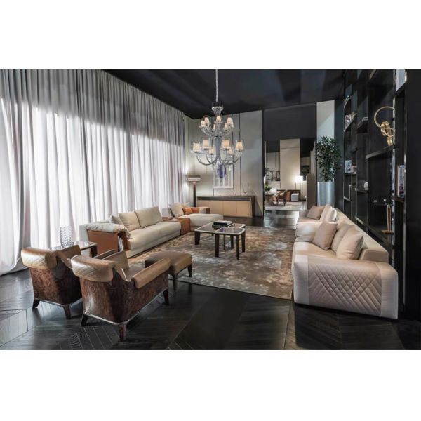 Софы живущей комнаты Leatherette 0.8m современные секционные, софы сосны современные кожаные секционные для небольших космосов