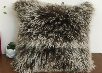 Tibetan Lambswool Pillow Cover Natural Long Haired Mongolian Lamb Fur Pillow