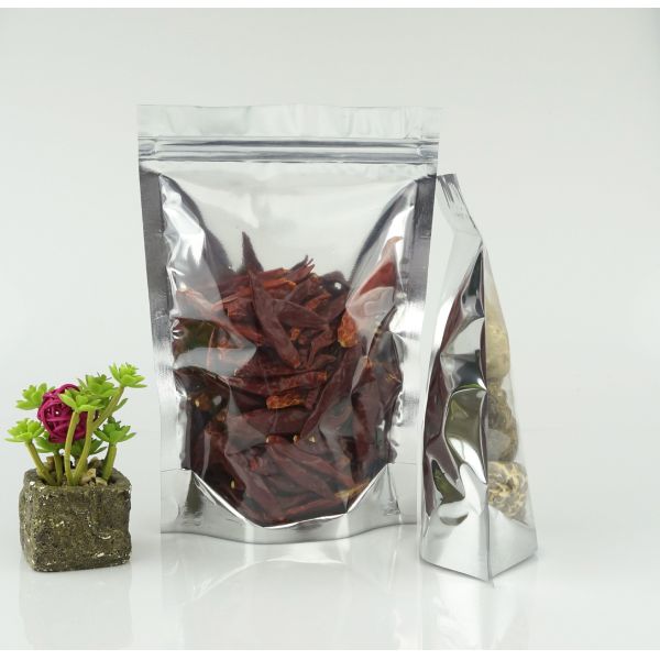 PE Transparent Aluminizing Stand Up Packaging Pouches