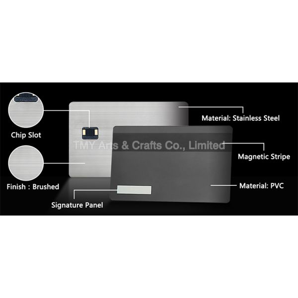 4 Colors Engraving Dual Interface Digital  Enable Contactless Metal Visa Credit Debit Card Blank With NFC