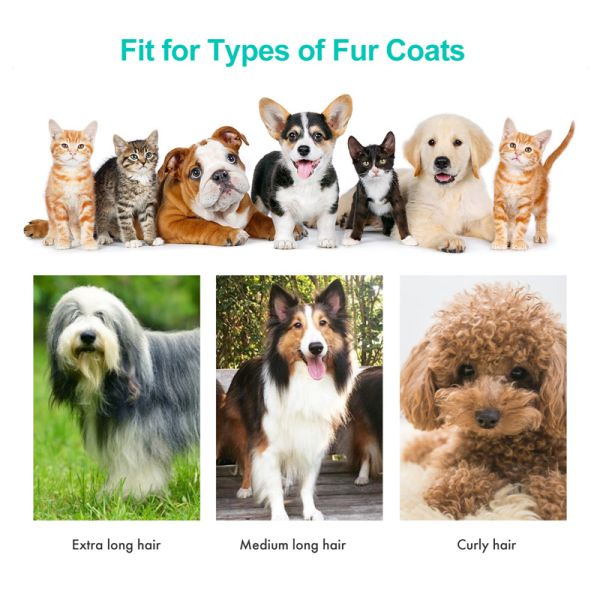 Уборщик волос для домашних животных 5 в 1 Вакуумная бритва для волос для ухода и подстрижки