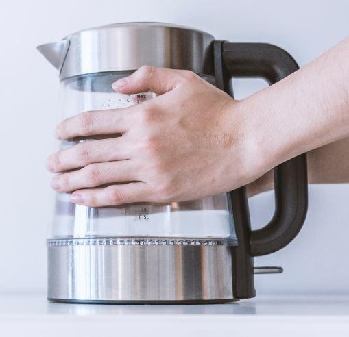 Boil Dry Protection Clear Glass Electric Kettle PP Clear Plastic Out Layer