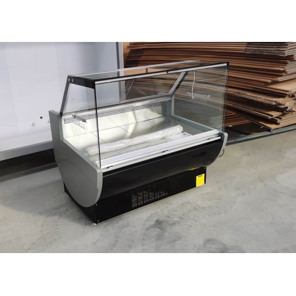 2 Meters Serve Over Display Counter With Lift Up Right Glass