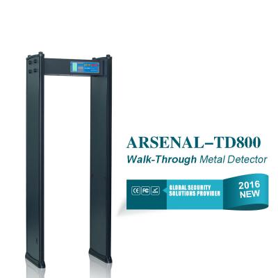 Warehouses spection Multi alarm Zones walk thru metal detectors with Counter record