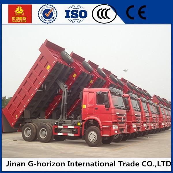 371hp Lhd Rhd Sinotruk Howo 6*4 Heavy Duty Dump Truck Tipper White Red