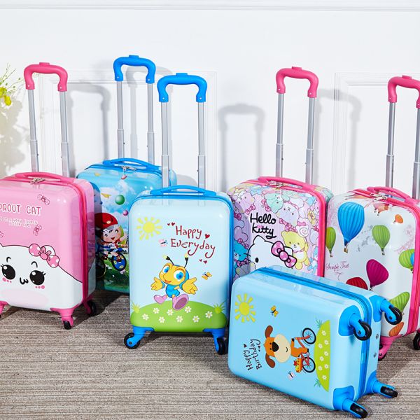 custom Printing pattern cartoon kids children school bag with wheels in hot sell