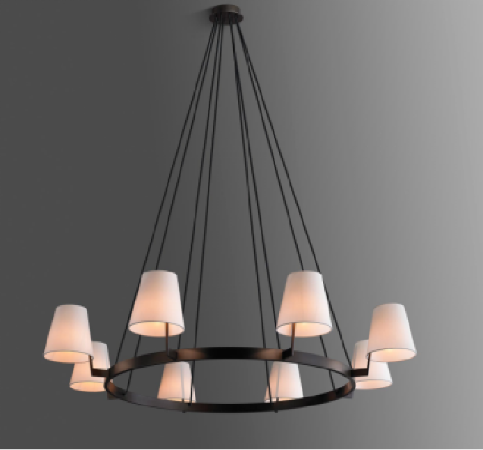 Ткань марли белая покрывает постмодернистский привесной свет гальванизирует финиш