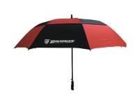 Poignée en plastique de double d'auvent de golf de parapluies poignée résistante protégeant du vent rouge noire de vent