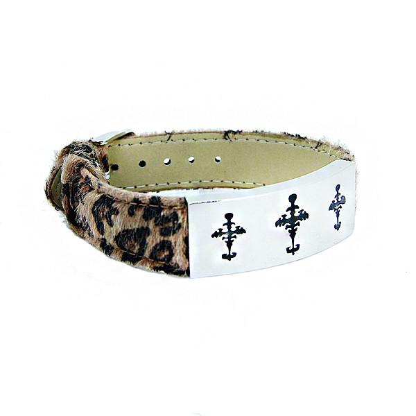 Europ American Fashion Trendy Stainless Steel Geniune PU Leather Bracelet Bangle LBL08