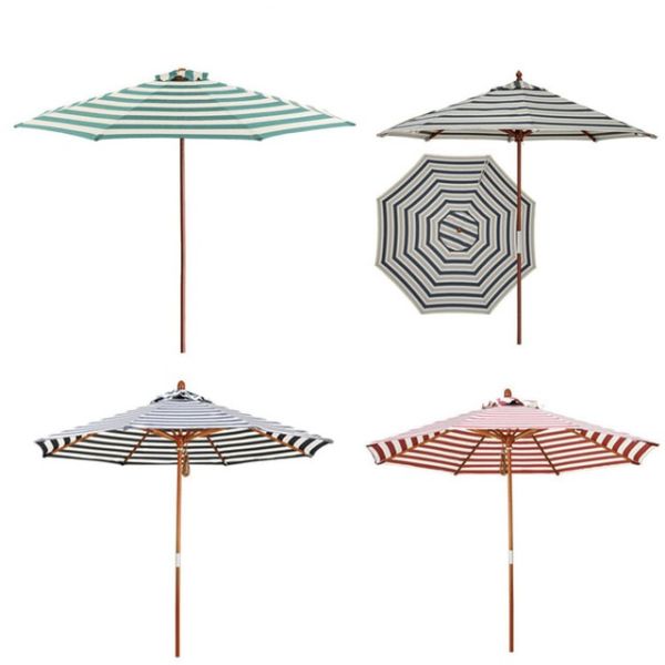 Outdoor Coffee Shop Umbrella Custom Wooden Umbrella for Home Camping and Modern Party