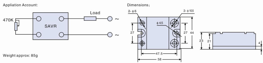 40- Регулятор напряжения тока тиристора 530VAC 80A