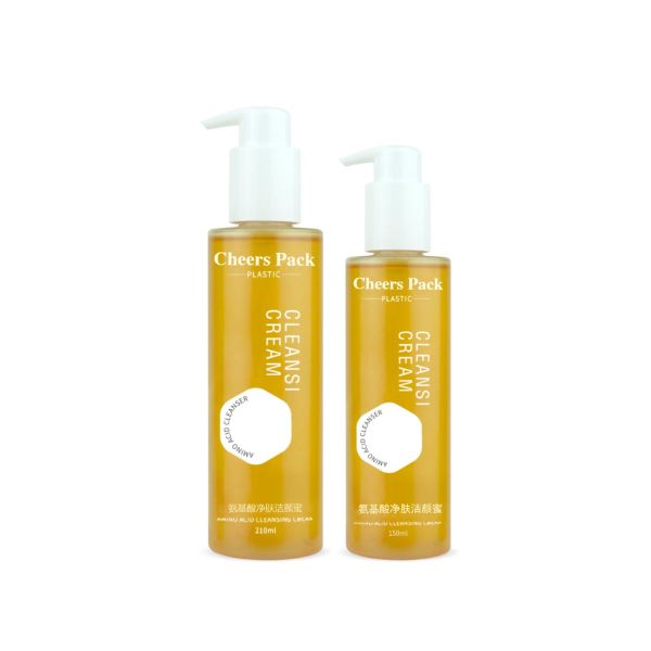 Body Essential Oil Packaging Bottle 150ml 210ml Clear Custom Plastic Shampoo Lotion Hair Oil Pump Bottle