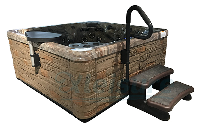 Ужесточатая пластмасса шагов джакузи ПП изготовленная на заказ скользкое лестниц спа заплыва 36 дюймов анти-