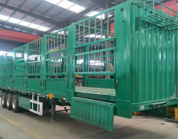 Fence Semi Trailer 3 Axle Stake type Trailers Truck for Cattle Sheep Pig Animal Transport