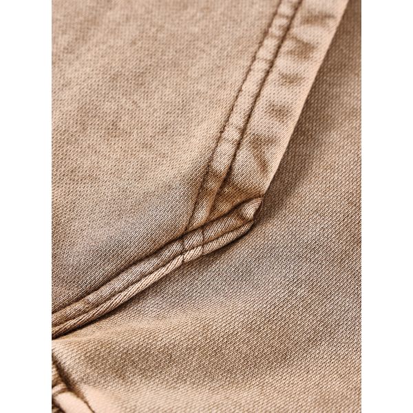 Crop Top Heavyweight Cotton Hoodie Long Sleeve Plain Oversized Sweatshirts